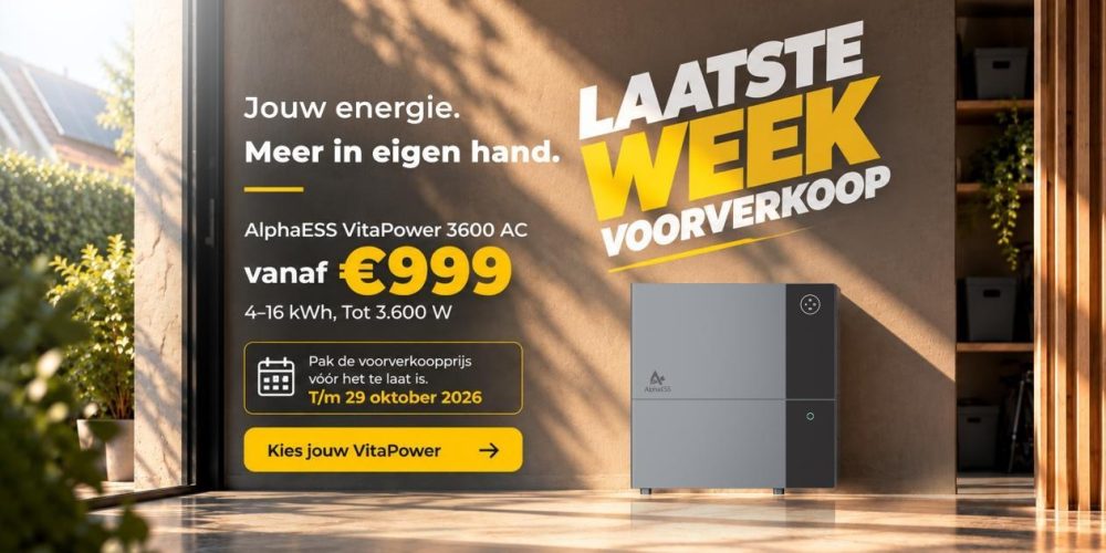 Laatste dagen voorverkoop: zo werkt de nieuwe thuisbatterij van AlphaESS